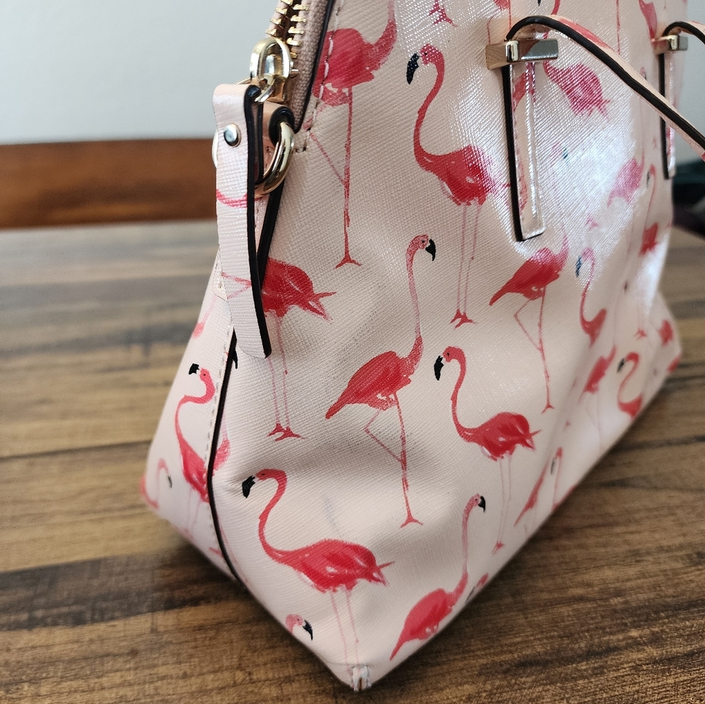 Kate Spade New York Flamingo Pink Handbag Felix Newbury Lane Tote Satchel Bag - Picture 4 of 6